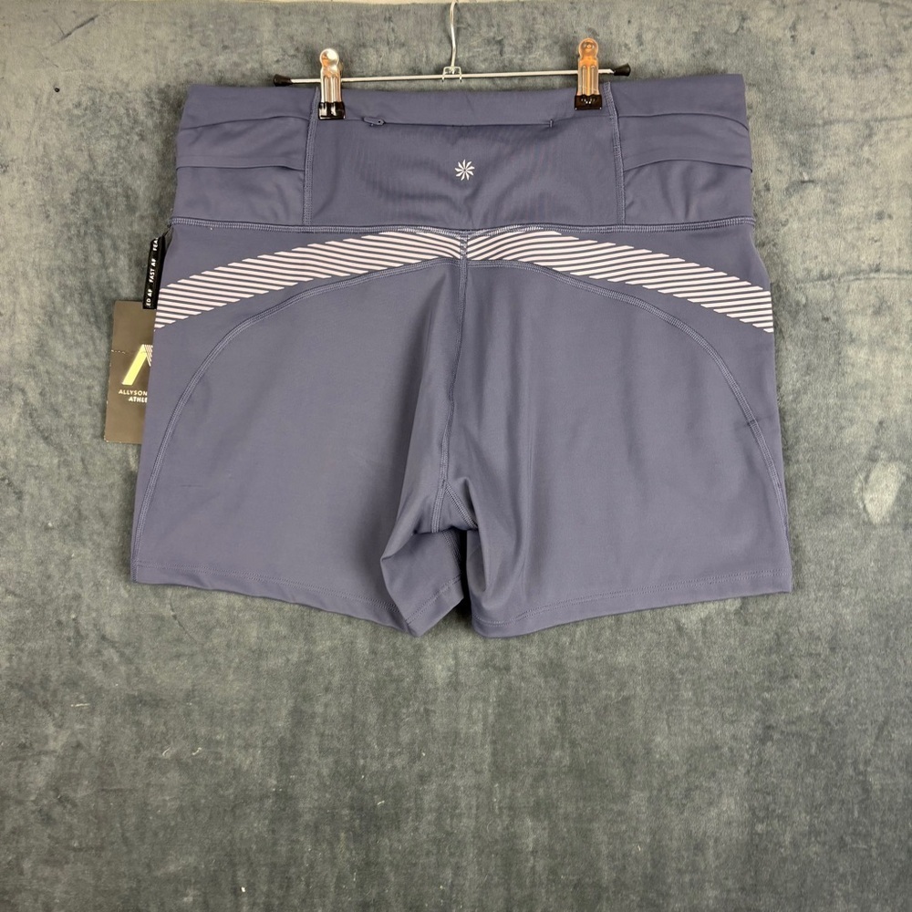 NWT Athleta x Allyson Felix Collab Gray Athletic Shorts w/ Drawstring Sz 2X - Picture 4 of 10